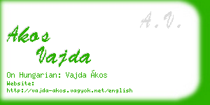 akos vajda business card
